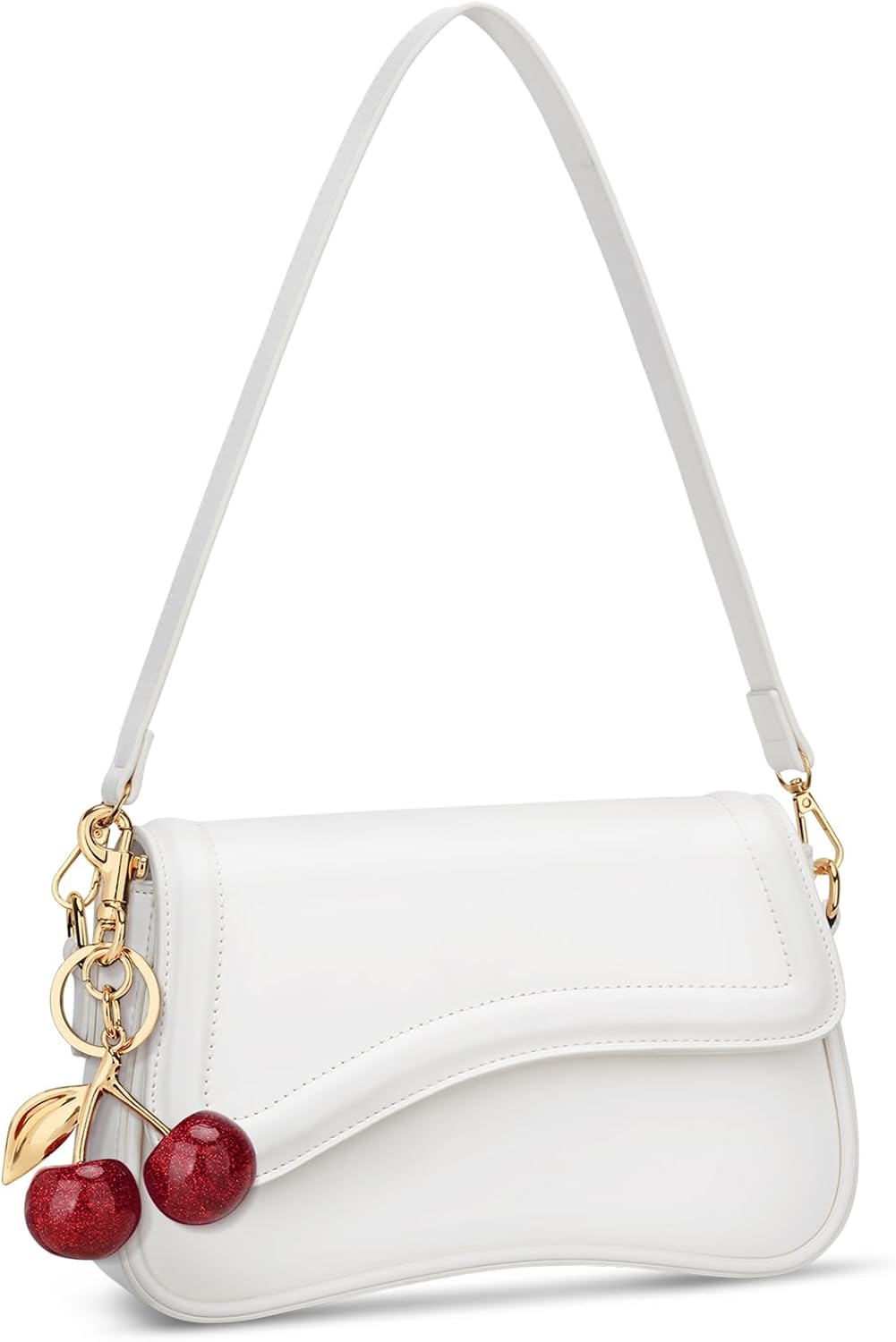 KKXIU Shoulder Bag for Women Small Hobo Handbags Cute Mini Clutch Purses | Classic Trendy Retro Underarm Crossbody Bag with Detachable Straps, Zipper Closure