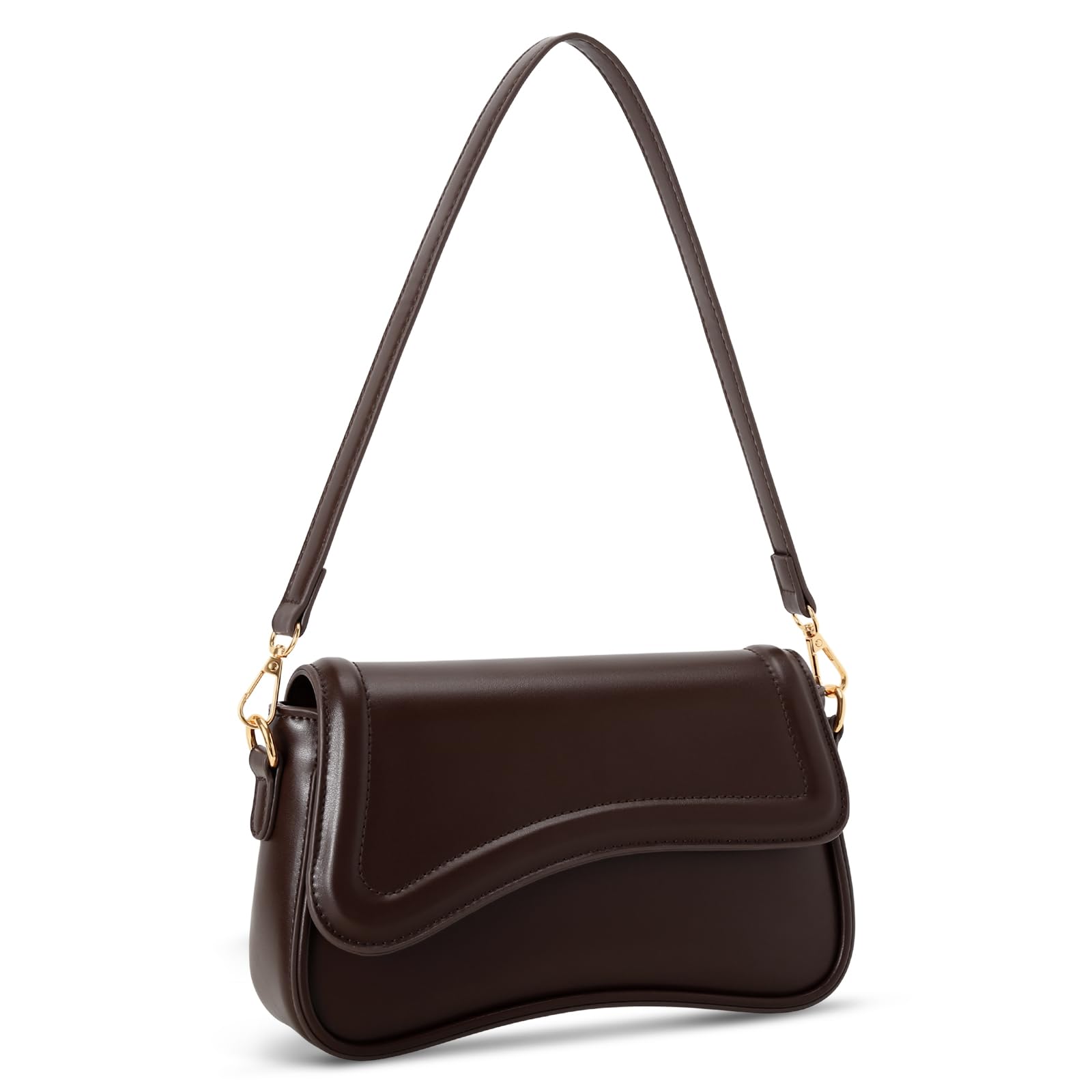 KKXIU Shoulder Bag for Women Small Hobo Handbags Cute Mini Clutch Purses | Classic Trendy Retro Underarm Crossbody Bag with Detachable Straps, Zipper Closure