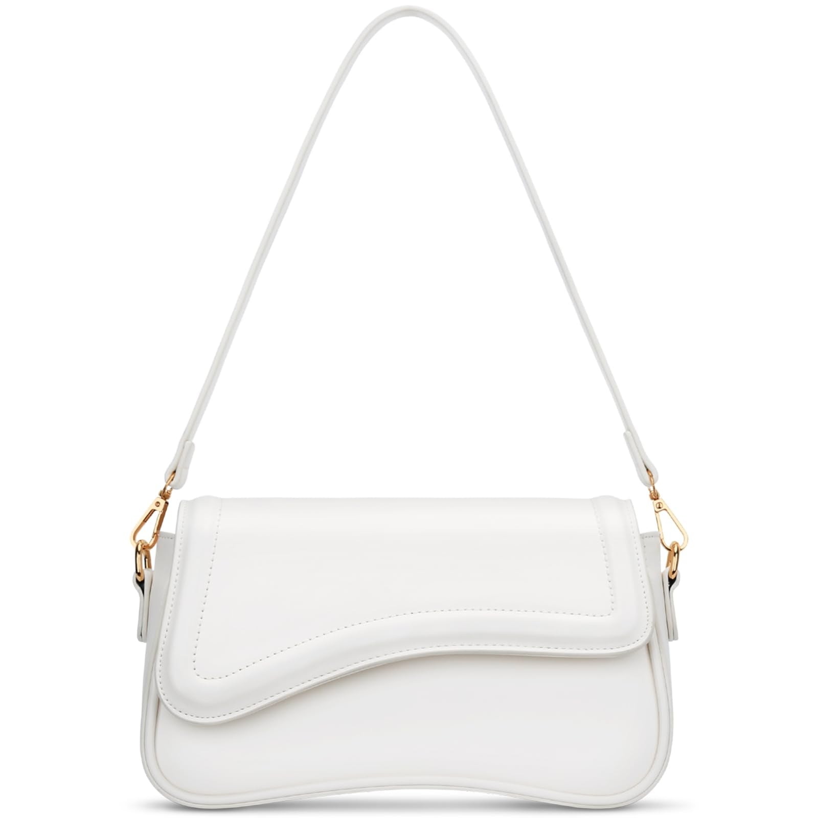 KKXIU Shoulder Bag for Women Small Hobo Handbags Cute Mini Clutch Purses | Classic Trendy Retro Underarm Crossbody Bag with Detachable Straps, Zipper Closure