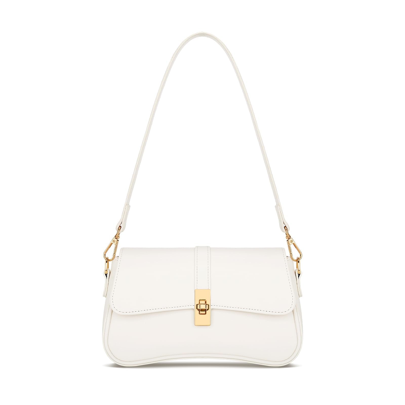 KKXIU Shoulder Bag for Women Small Hobo Handbags Cute Mini Clutch Purses | Classic Trendy Retro Underarm Crossbody Bag with Detachable Straps, Zipper Closure