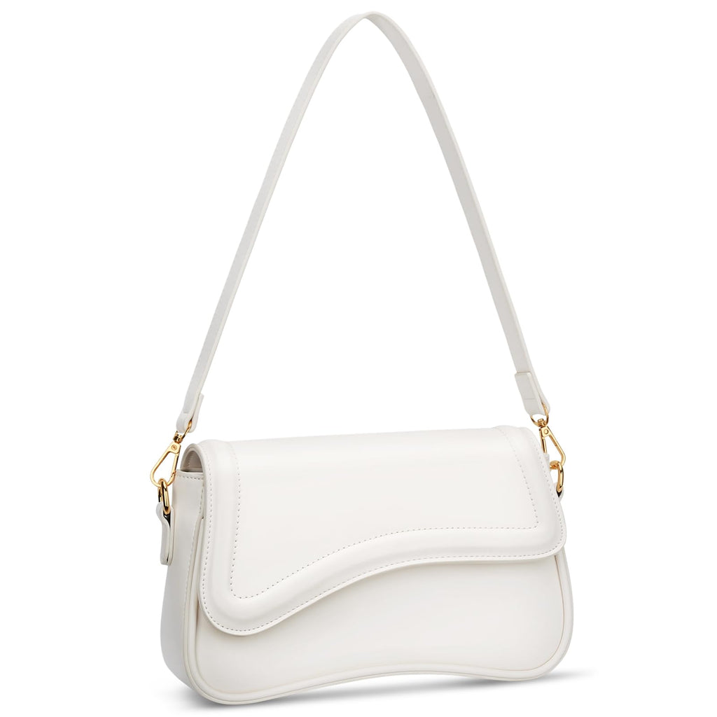 KKXIU Shoulder Bag for Women Small Hobo Handbags Cute Mini Clutch Purses | Classic Trendy Retro Underarm Crossbody Bag with Detachable Straps, Zipper Closure
