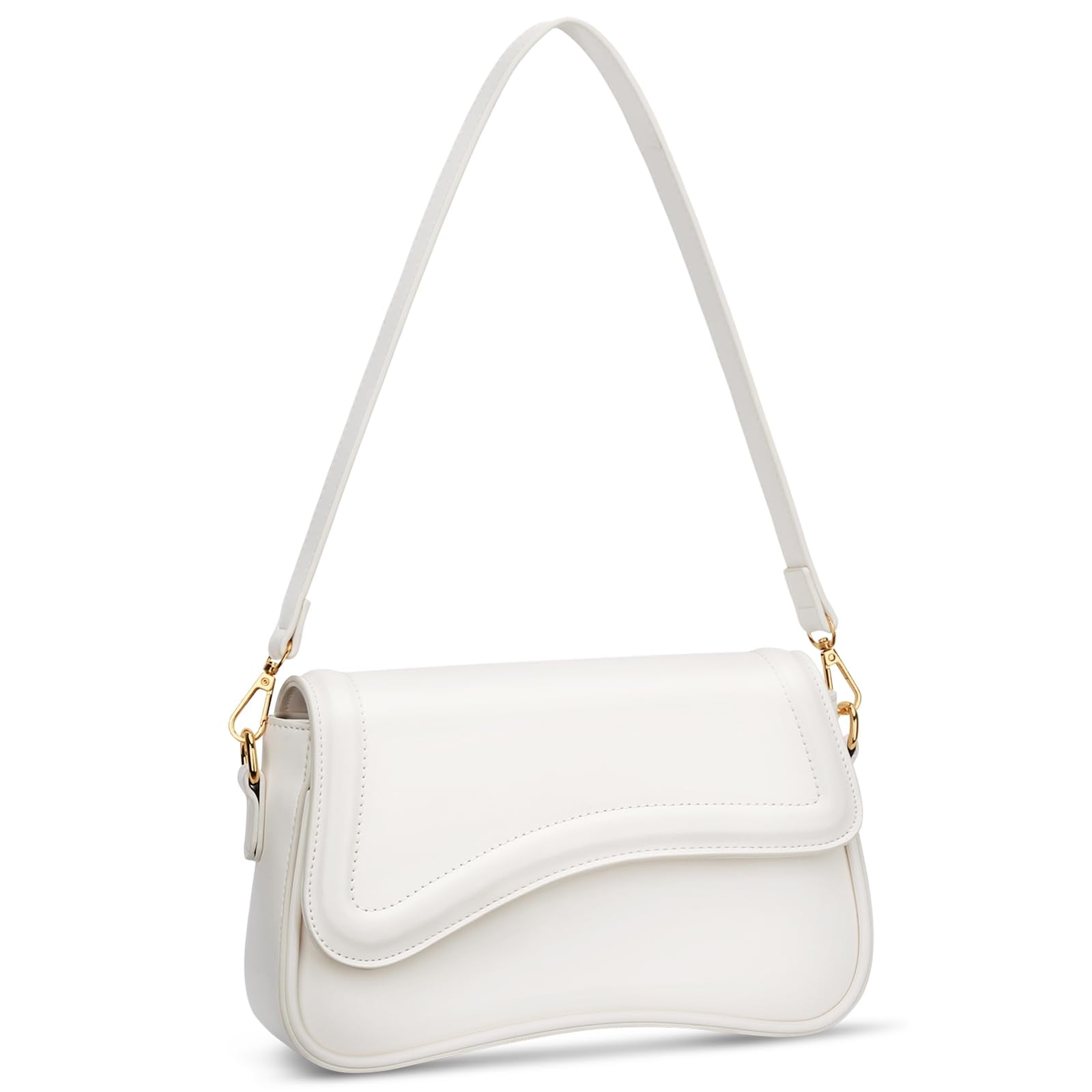 KKXIU Shoulder Bag for Women Small Hobo Handbags Cute Mini Clutch Purses | Classic Trendy Retro Underarm Crossbody Bag with Detachable Straps, Zipper Closure