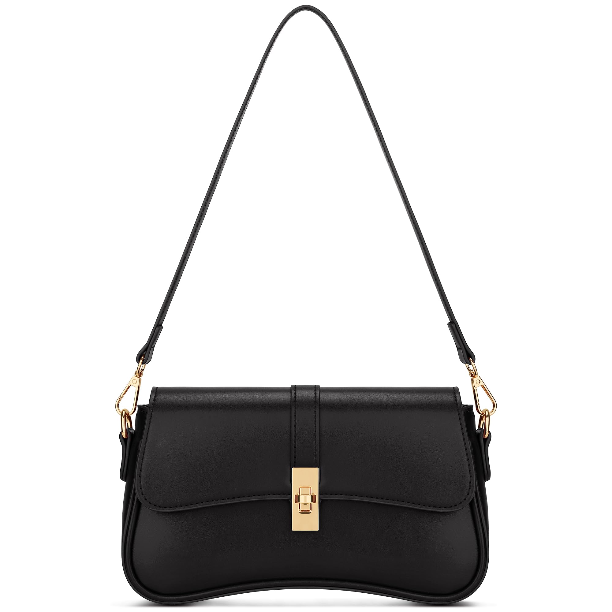 KKXIU Shoulder Bag for Women Small Hobo Handbags Cute Mini Clutch Purses | Classic Trendy Retro Underarm Crossbody Bag with Detachable Straps, Zipper Closure
