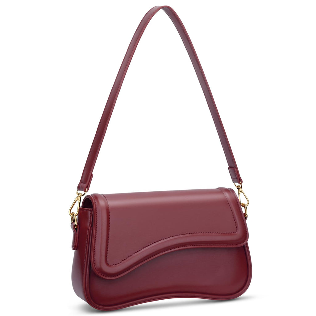KKXIU Shoulder Bag for Women Small Hobo Handbags Cute Mini Clutch Purses | Classic Trendy Retro Underarm Crossbody Bag with Detachable Straps, Zipper Closure