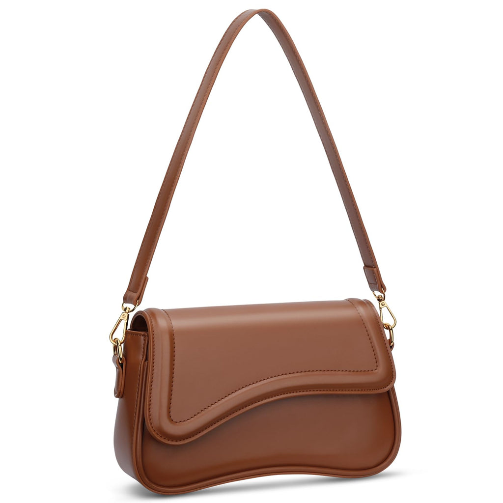 KKXIU Shoulder Bag for Women Small Hobo Handbags Cute Mini Clutch Purses | Classic Trendy Retro Underarm Crossbody Bag with Detachable Straps, Zipper Closure