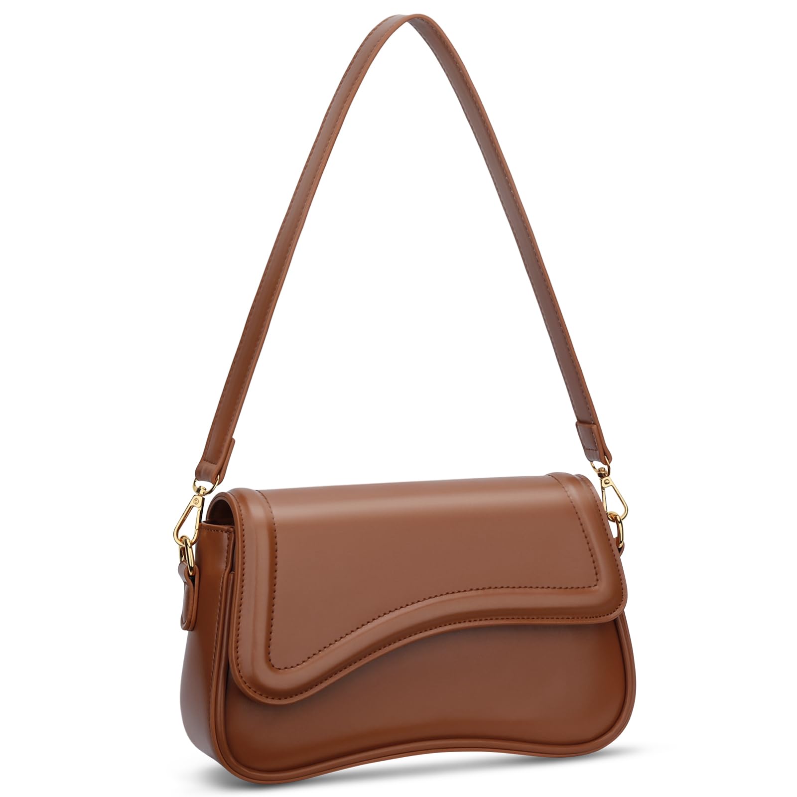 KKXIU Shoulder Bag for Women Small Hobo Handbags Cute Mini Clutch Purses | Classic Trendy Retro Underarm Crossbody Bag with Detachable Straps, Zipper Closure