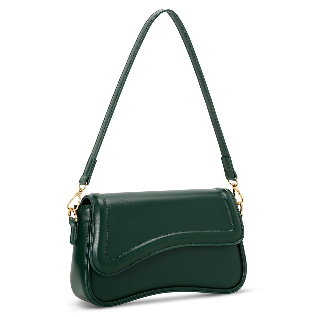 KKXIU Shoulder Bag for Women Small Hobo Handbags Cute Mini Clutch Purses | Classic Trendy Retro Underarm Crossbody Bag with Detachable Straps, Zipper Closure