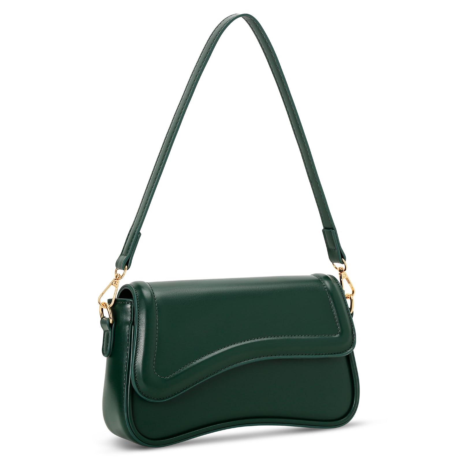 KKXIU Shoulder Bag for Women Small Hobo Handbags Cute Mini Clutch Purses | Classic Trendy Retro Underarm Crossbody Bag with Detachable Straps, Zipper Closure