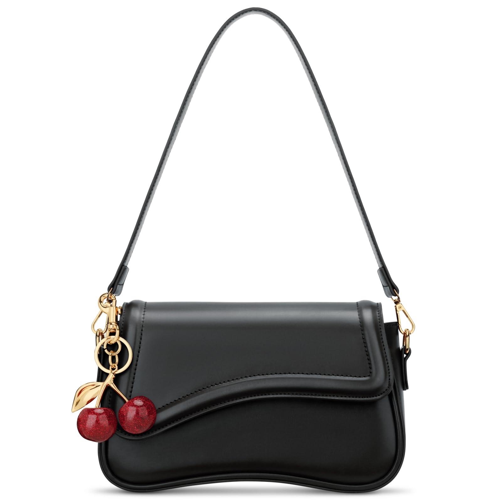 KKXIU Shoulder Bag for Women Small Hobo Handbags Cute Mini Clutch Purses | Classic Trendy Retro Underarm Crossbody Bag with Detachable Straps, Zipper Closure