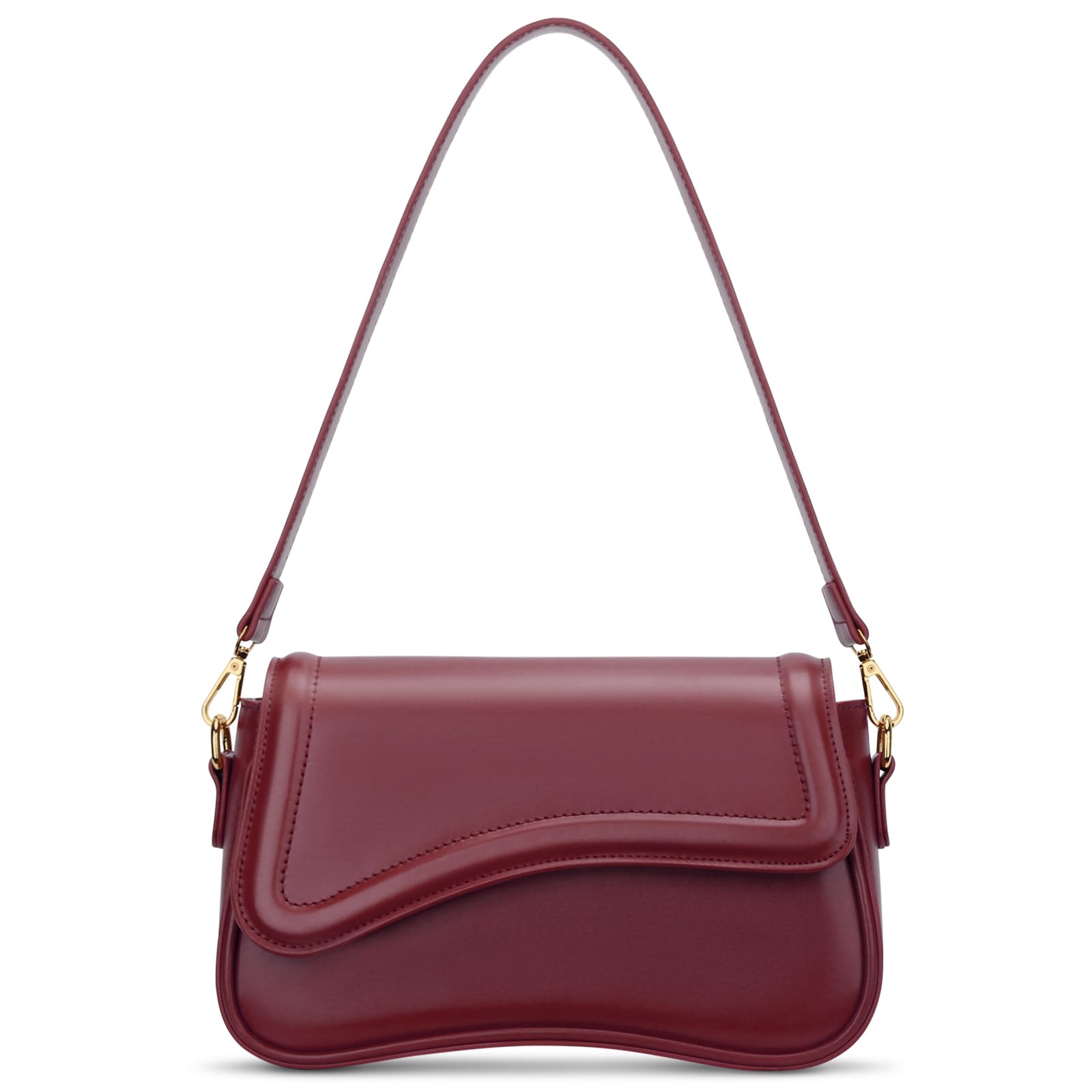 KKXIU Shoulder Bag for Women Small Hobo Handbags Cute Mini Clutch Purses | Classic Trendy Retro Underarm Crossbody Bag with Detachable Straps, Zipper Closure