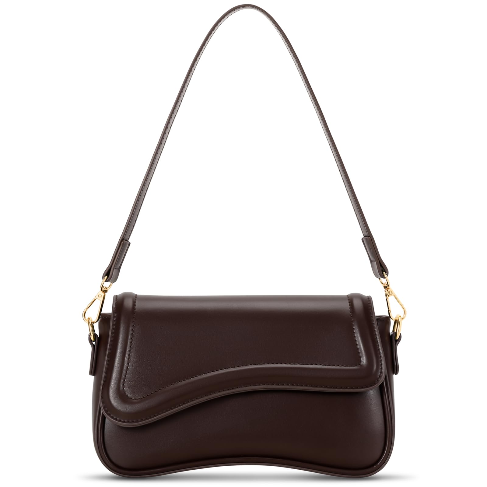 KKXIU Shoulder Bag for Women Small Hobo Handbags Cute Mini Clutch Purses | Classic Trendy Retro Underarm Crossbody Bag with Detachable Straps, Zipper Closure