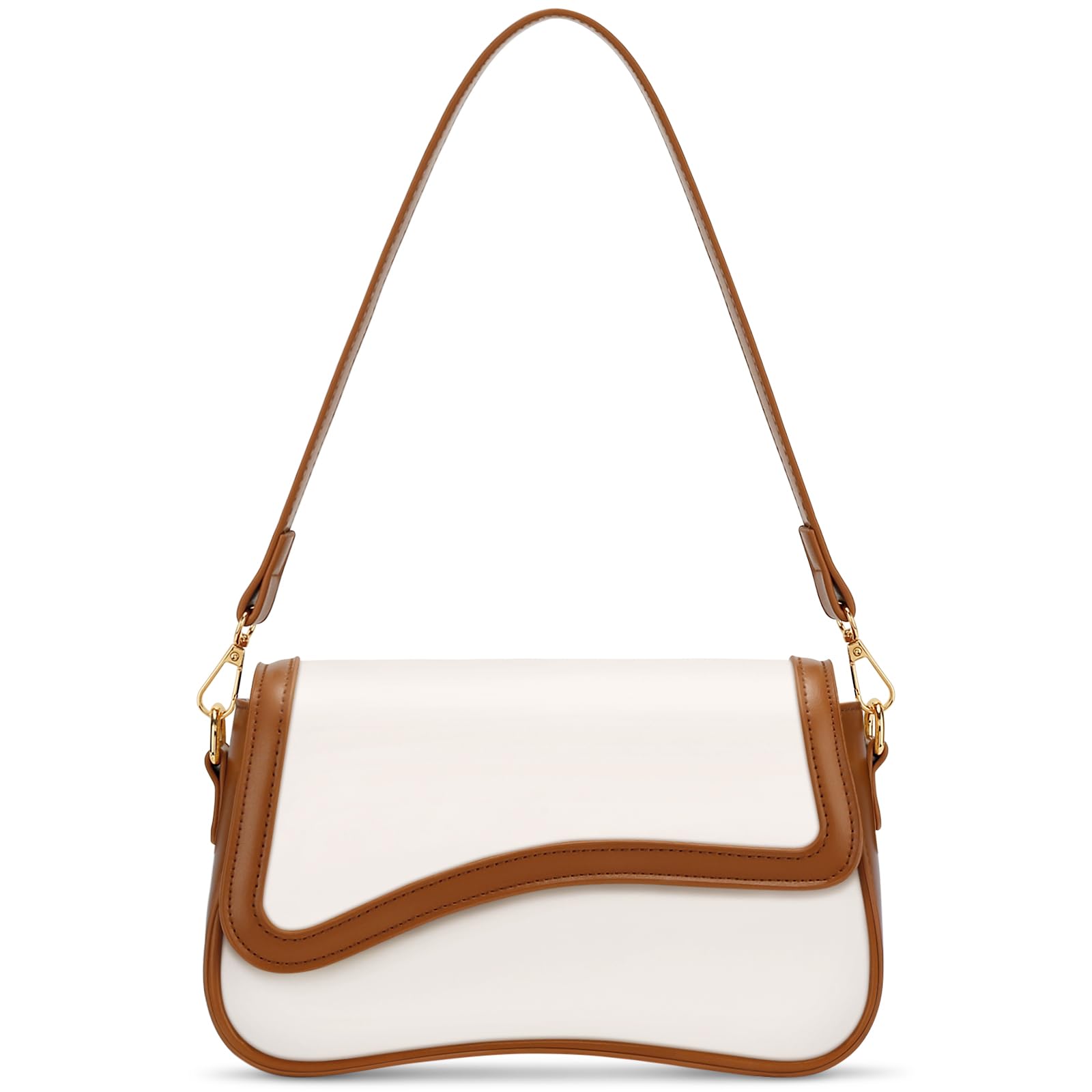 KKXIU Shoulder Bag for Women Small Hobo Handbags Cute Mini Clutch Purses | Classic Trendy Retro Underarm Crossbody Bag with Detachable Straps, Zipper Closure