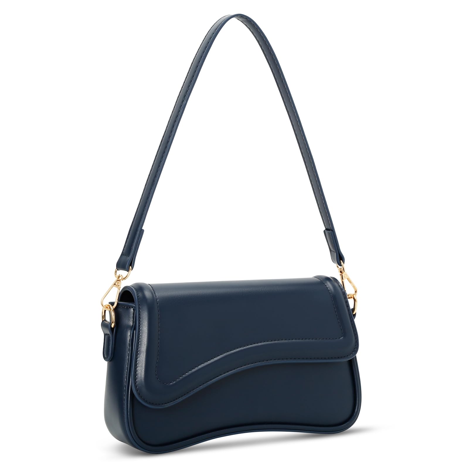 KKXIU Shoulder Bag for Women Small Hobo Handbags Cute Mini Clutch Purses | Classic Trendy Retro Underarm Crossbody Bag with Detachable Straps, Zipper Closure