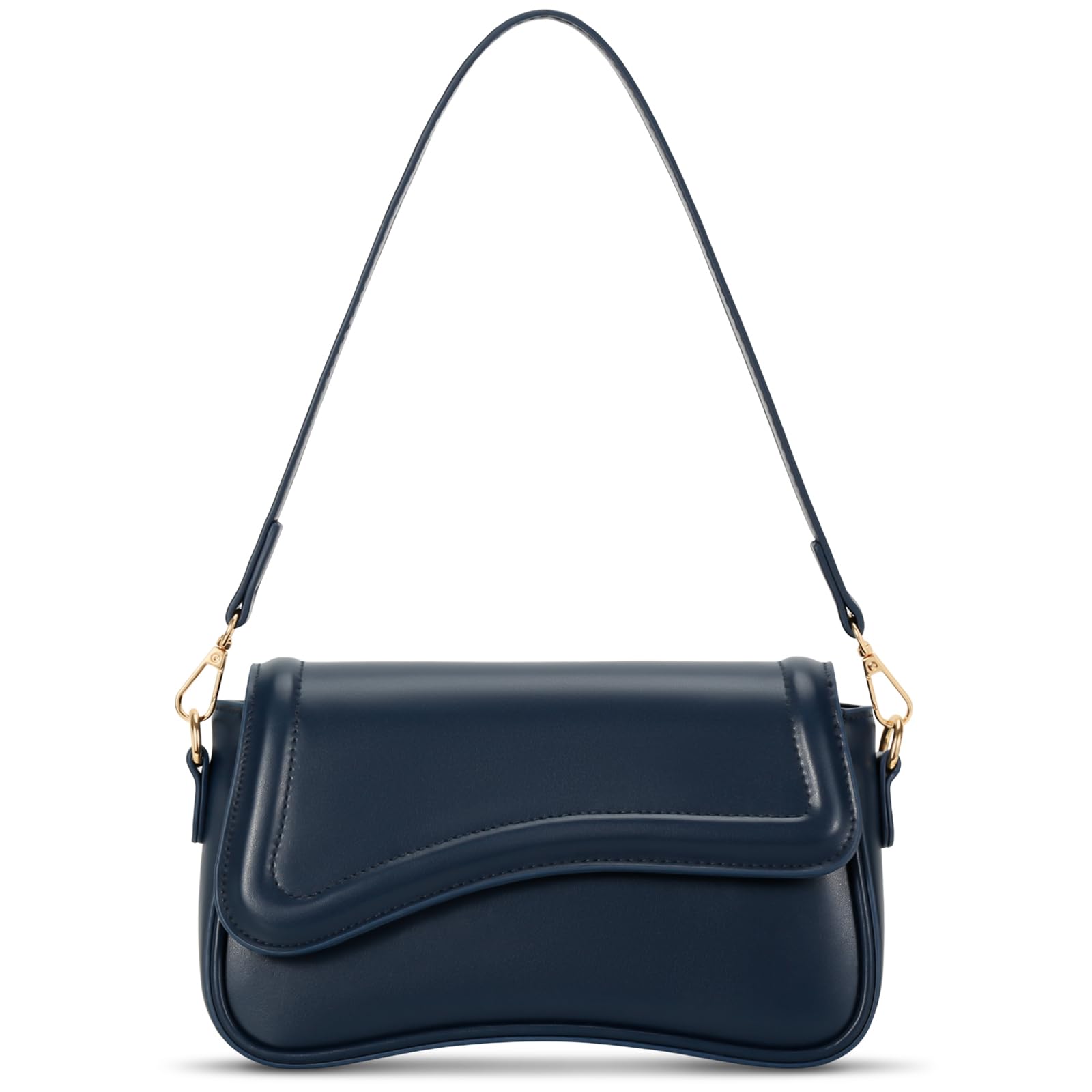 KKXIU Shoulder Bag for Women Small Hobo Handbags Cute Mini Clutch Purses | Classic Trendy Retro Underarm Crossbody Bag with Detachable Straps, Zipper Closure