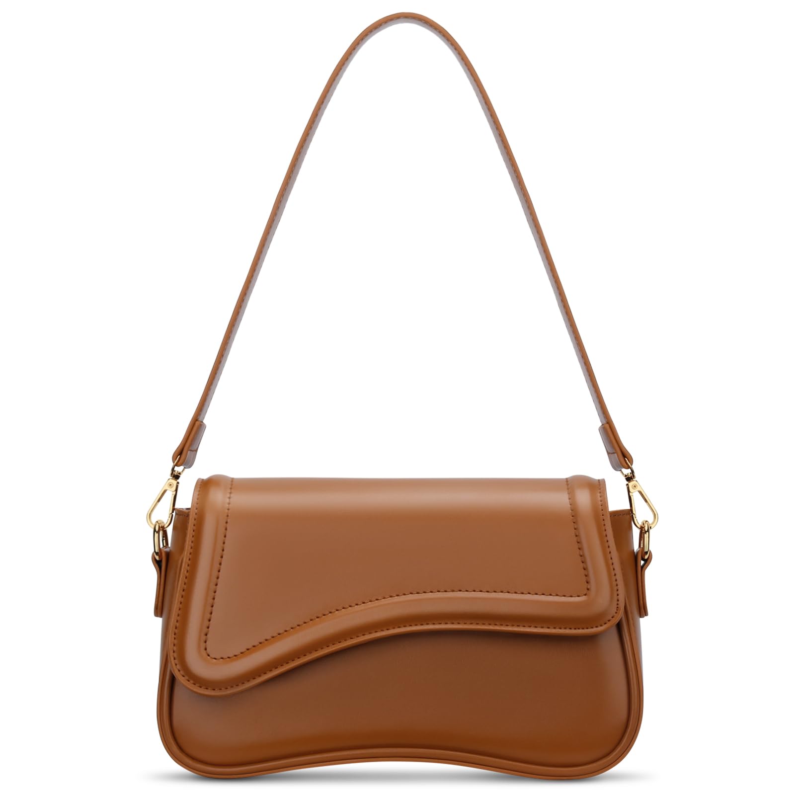 KKXIU Shoulder Bag for Women Small Hobo Handbags Cute Mini Clutch Purses | Classic Trendy Retro Underarm Crossbody Bag with Detachable Straps, Zipper Closure