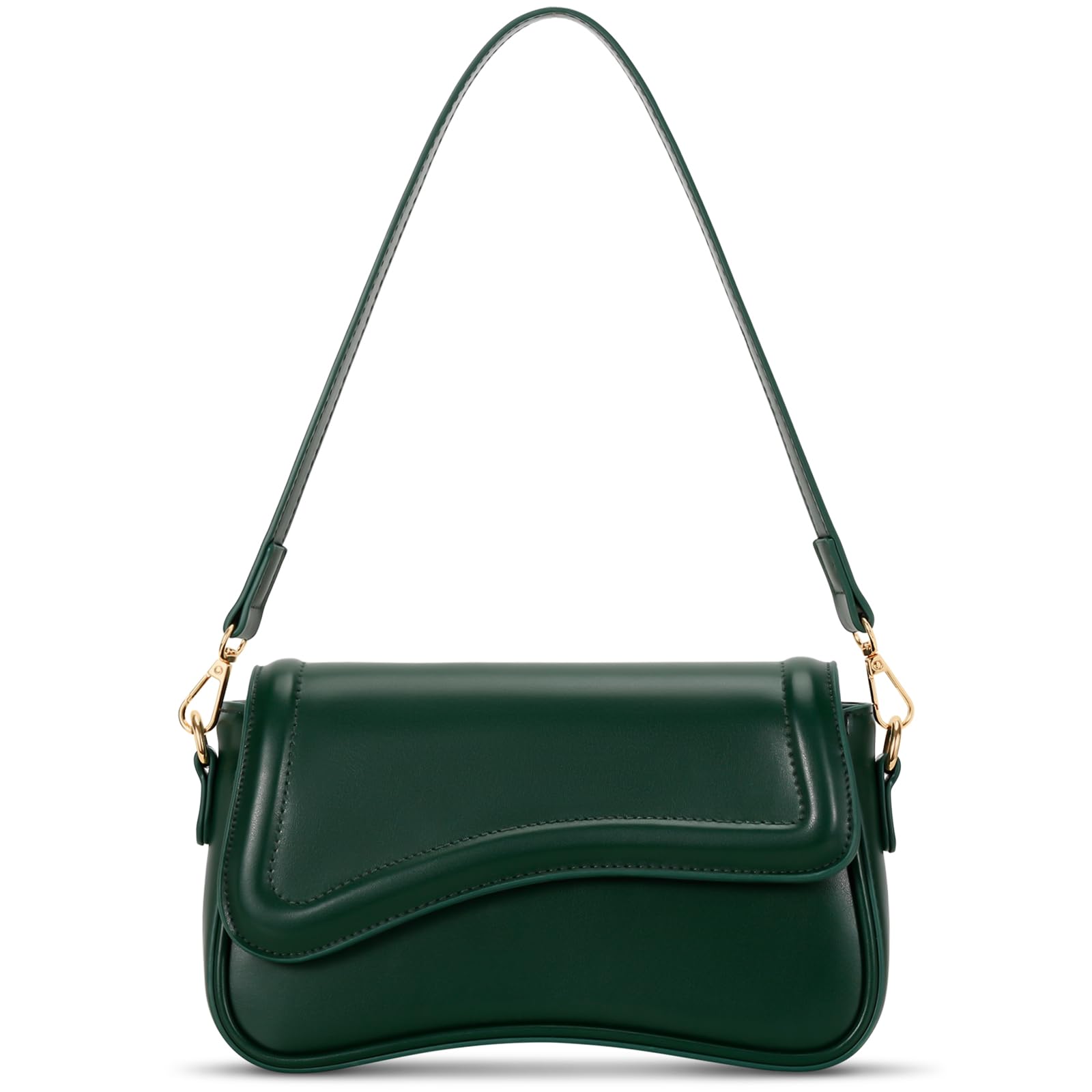 KKXIU Shoulder Bag for Women Small Hobo Handbags Cute Mini Clutch Purses | Classic Trendy Retro Underarm Crossbody Bag with Detachable Straps, Zipper Closure