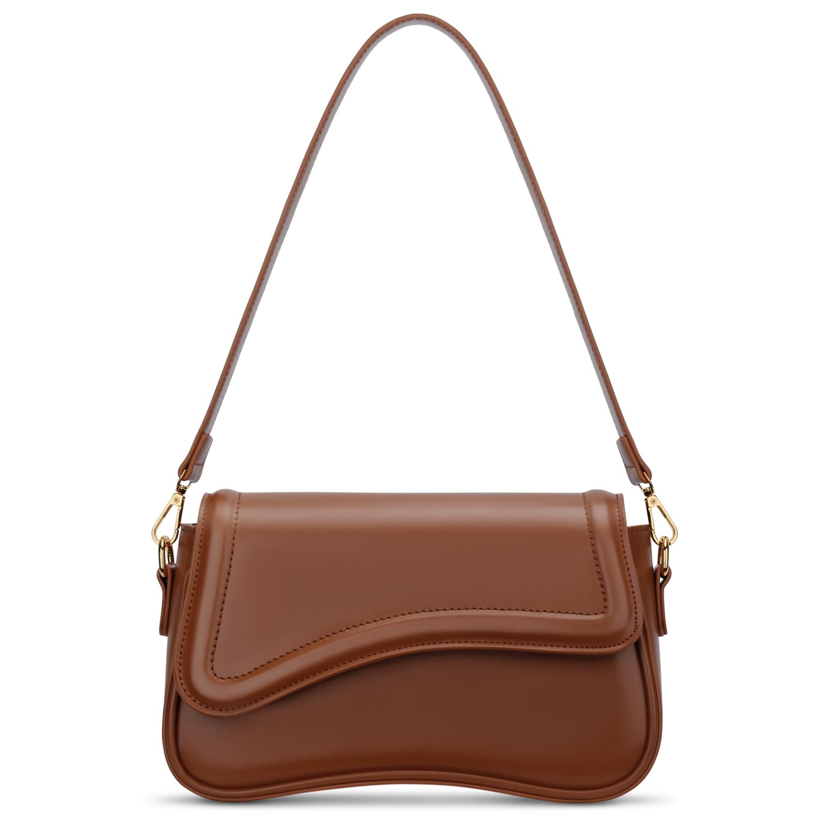 KKXIU Shoulder Bag for Women Small Hobo Handbags Cute Mini Clutch Purses | Classic Trendy Retro Underarm Crossbody Bag with Detachable Straps, Zipper Closure