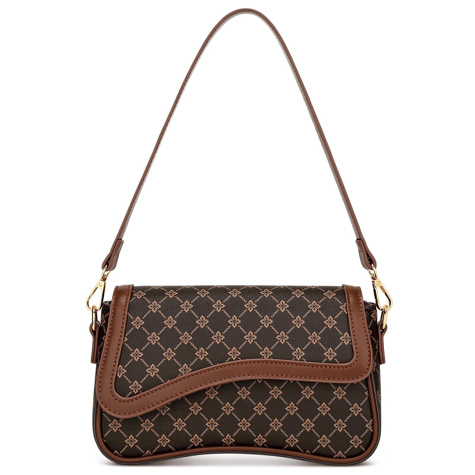 KKXIU Shoulder Bag for Women Small Hobo Handbags Cute Mini Clutch Purses | Classic Trendy Retro Underarm Crossbody Bag with Detachable Straps, Zipper Closure